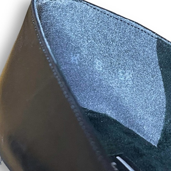 Stuart Weitzman Women’s Black Leather Gold Studded Heels - Size 5.5 B - Picture 11 of 15